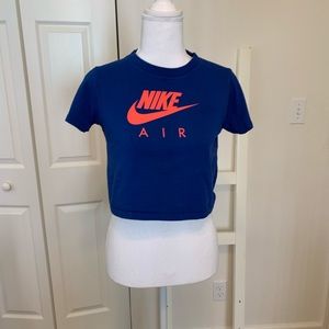 Blue Nike crop top